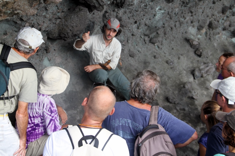 Geologist Yves Mazabraud explaining St Barth geology